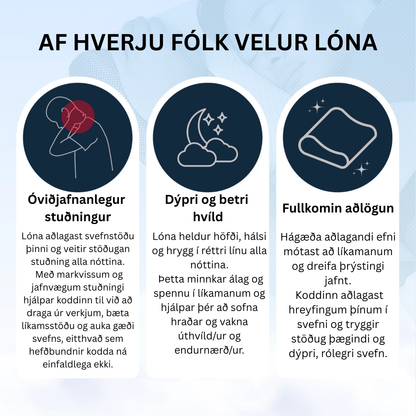 Lóna – Ergónómískur Verkjastillandi Koddi