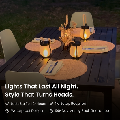 Lóna Solar Ljósker – Hlýtt Logaljós fyrir Útirými