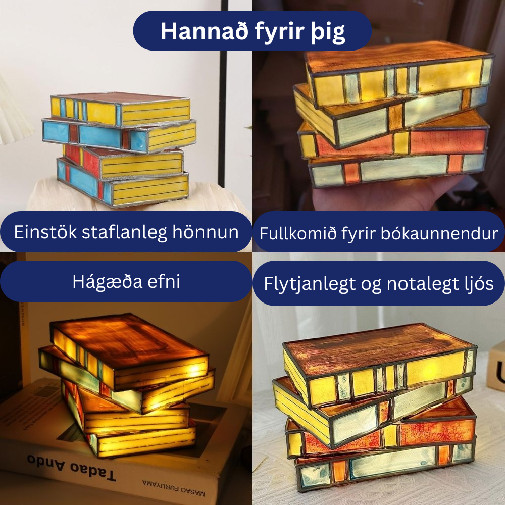 Lóna – Bókaglerlampi